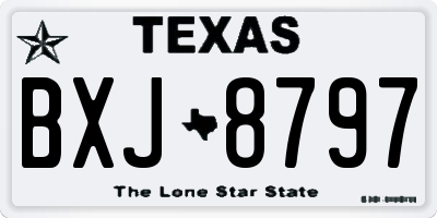TX license plate BXJ8797