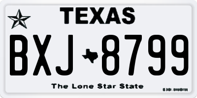 TX license plate BXJ8799