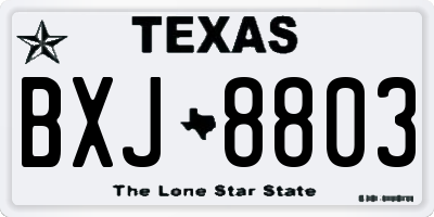 TX license plate BXJ8803