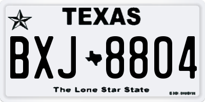 TX license plate BXJ8804