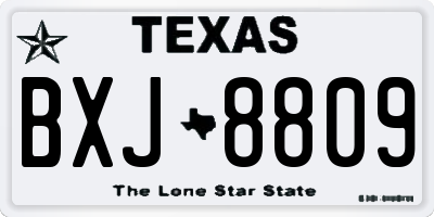 TX license plate BXJ8809