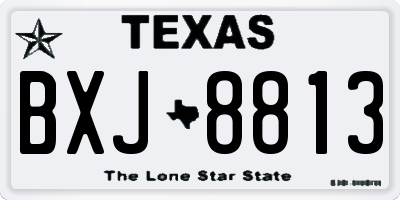 TX license plate BXJ8813