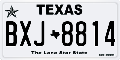 TX license plate BXJ8814