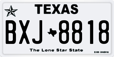 TX license plate BXJ8818
