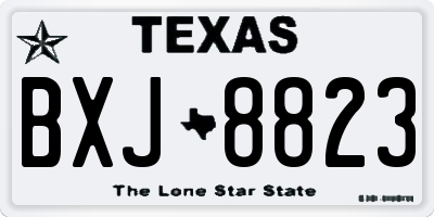 TX license plate BXJ8823