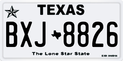 TX license plate BXJ8826