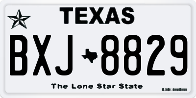 TX license plate BXJ8829