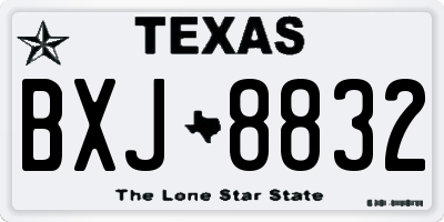TX license plate BXJ8832