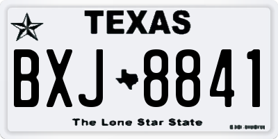 TX license plate BXJ8841