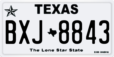 TX license plate BXJ8843