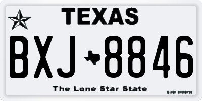 TX license plate BXJ8846