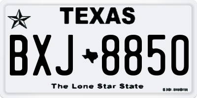 TX license plate BXJ8850