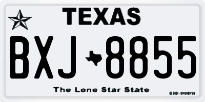 TX license plate BXJ8855