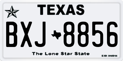TX license plate BXJ8856