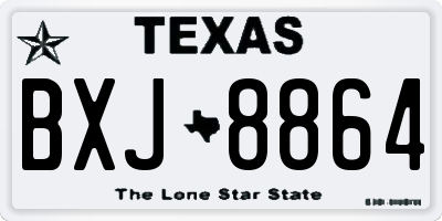 TX license plate BXJ8864