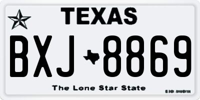 TX license plate BXJ8869
