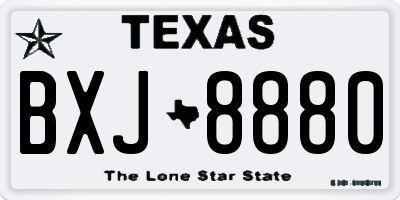 TX license plate BXJ8880
