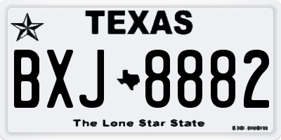 TX license plate BXJ8882