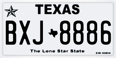 TX license plate BXJ8886