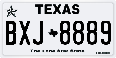 TX license plate BXJ8889