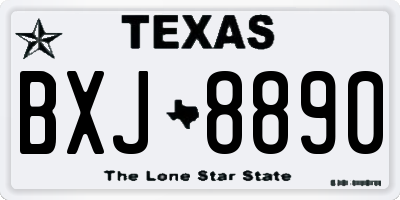 TX license plate BXJ8890