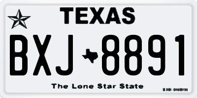 TX license plate BXJ8891