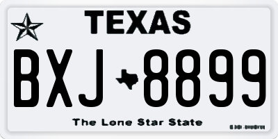 TX license plate BXJ8899