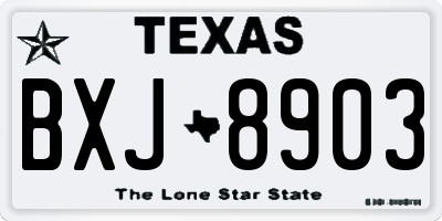 TX license plate BXJ8903