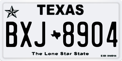 TX license plate BXJ8904