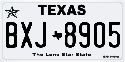 TX license plate BXJ8905