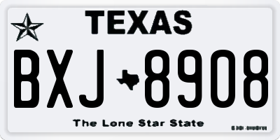 TX license plate BXJ8908