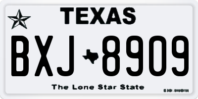 TX license plate BXJ8909