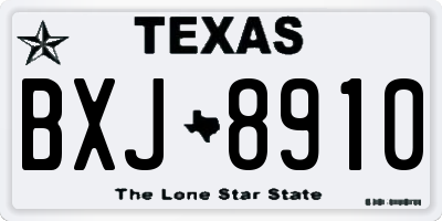 TX license plate BXJ8910