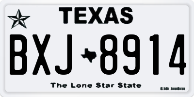 TX license plate BXJ8914
