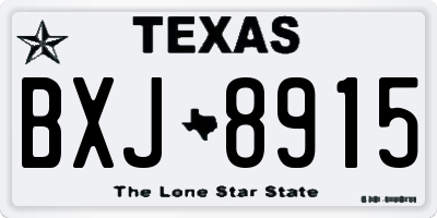 TX license plate BXJ8915