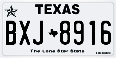 TX license plate BXJ8916