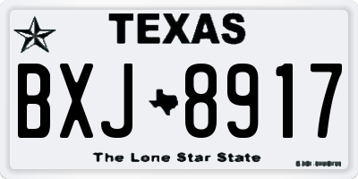 TX license plate BXJ8917