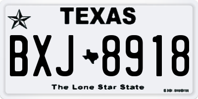 TX license plate BXJ8918