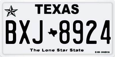 TX license plate BXJ8924
