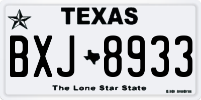 TX license plate BXJ8933