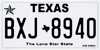 TX license plate BXJ8940
