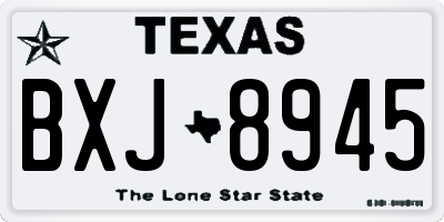 TX license plate BXJ8945
