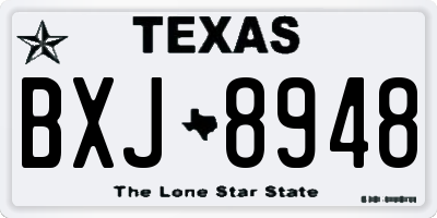 TX license plate BXJ8948