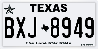 TX license plate BXJ8949