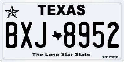 TX license plate BXJ8952