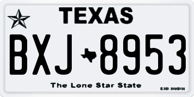 TX license plate BXJ8953