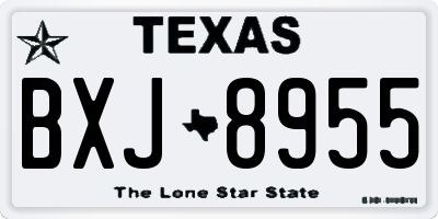 TX license plate BXJ8955