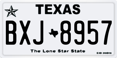 TX license plate BXJ8957