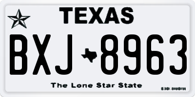 TX license plate BXJ8963