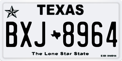 TX license plate BXJ8964